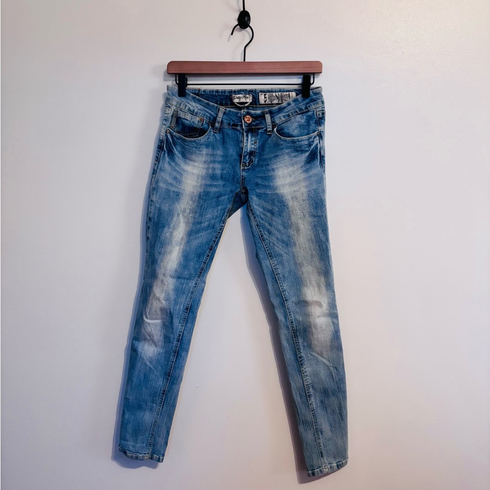 Indigo Reins faded skinny jeans low rise size 5